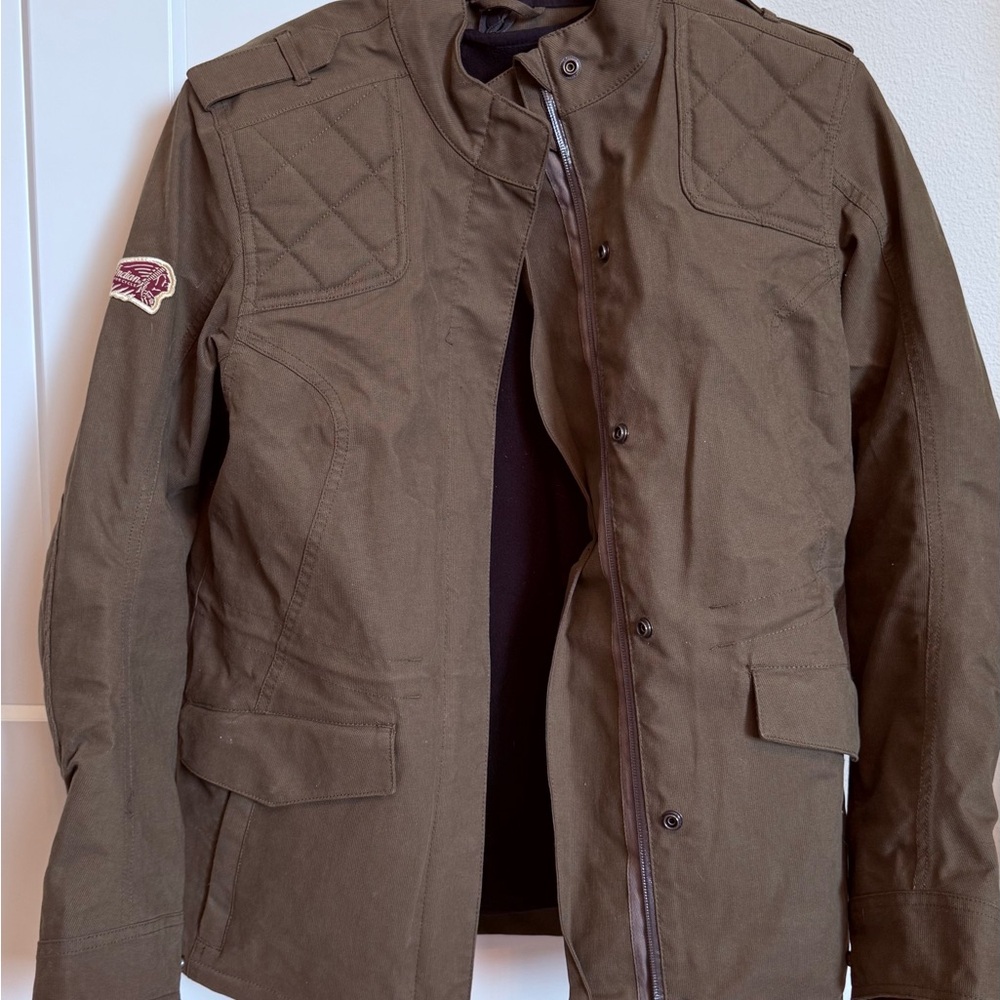 New: Indian Motorcycle military style jacket with pads and zip out vest - M